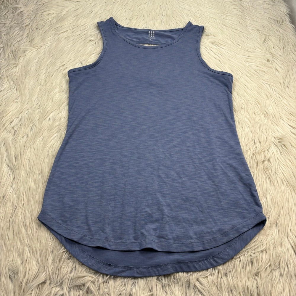 Title Nine Women's M Blue Back Cut Out Back Tank Gym Casual Hiking
